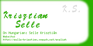 krisztian selle business card